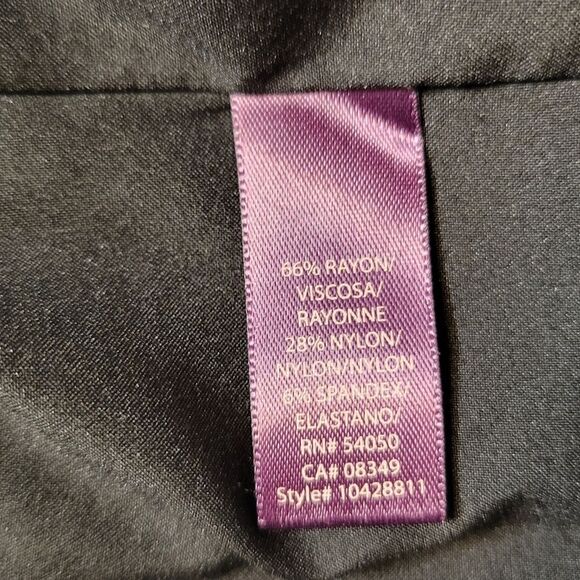 Rachel Roy Elegant Black and Olive Green Ponte Stretch Dress - Picture 9 of 10